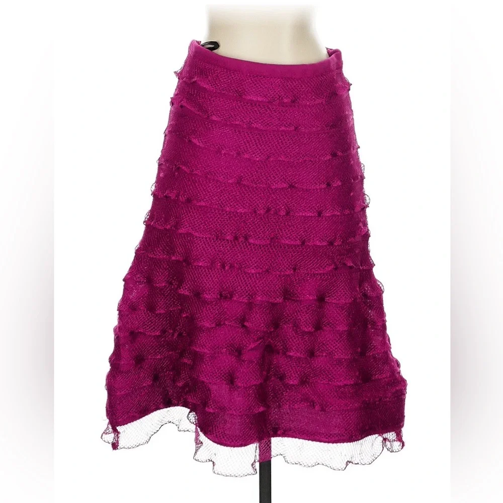 Alexis Fuchsia Knit A-Line Skirt XS